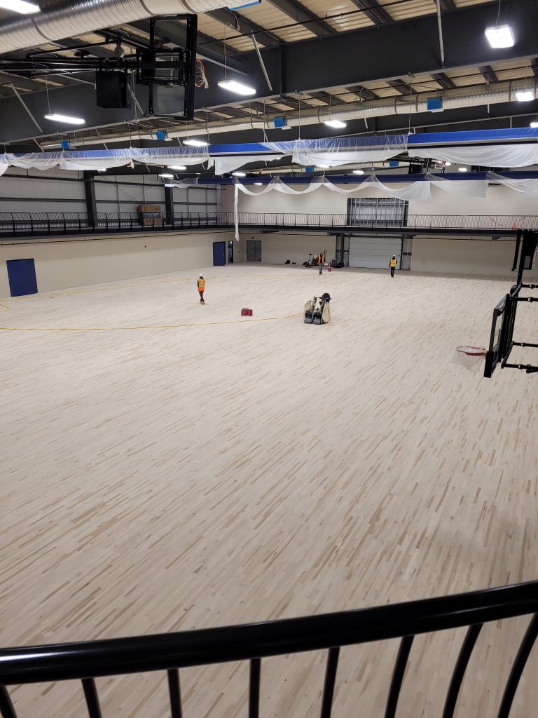 May 2021 Fieldhouse flooring is in!